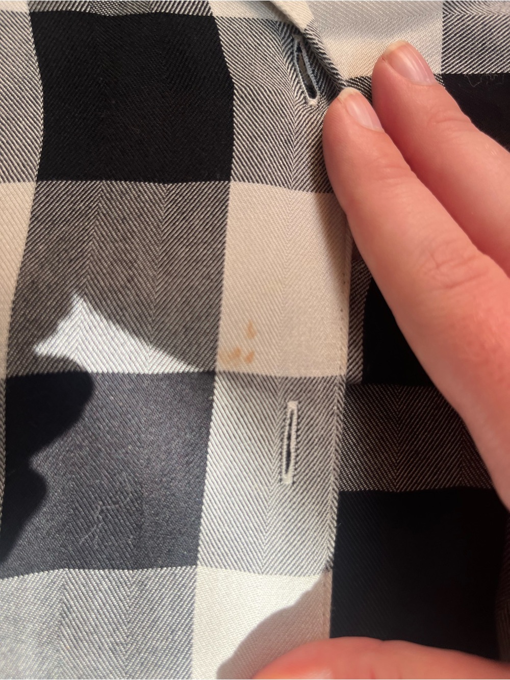 J. Jill Black and White Buffalo Check Button-Down Shirt - Picture 4 of 4